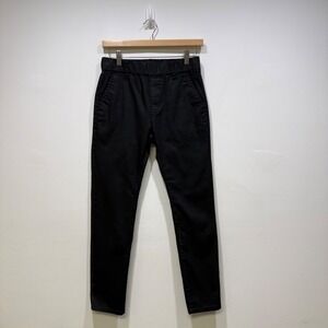 Flog‎ Womens Pinstripe Black Stretch Cotton Tapered Pull On Pants Size 25